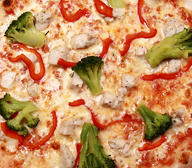 Image showing Chicken Alfredo Pizza background