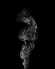 Image showing Tobacco smoke. On black background.