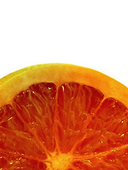 Image showing Slice of grapefruit isolated on white background