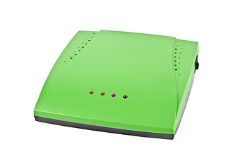 Image showing Wireless ADSL Modem Router on a white background isolated