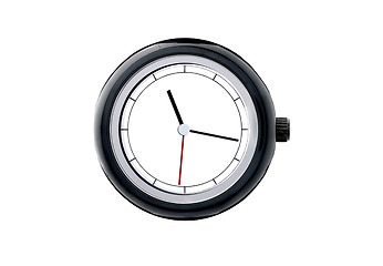 Image showing Watch on wall without numbers on white