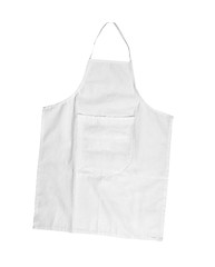 Image showing white female apron with outsets isolated on white