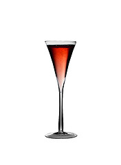 Image showing A glass of champagne, isolated on a white background.