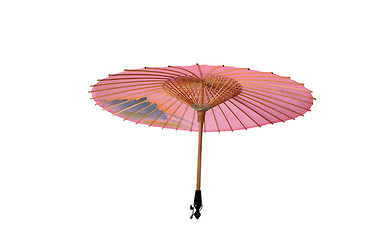 Image showing Chinese parasol made of wood.