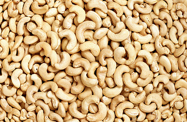 Image showing Cashew nuts closeup photo
