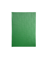 Image showing Blank green upright book isolated