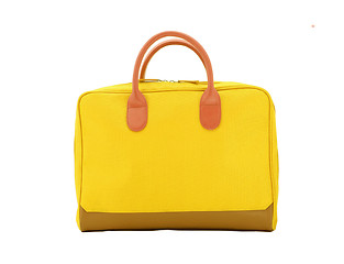 Image showing Yellow bag isolate on white background