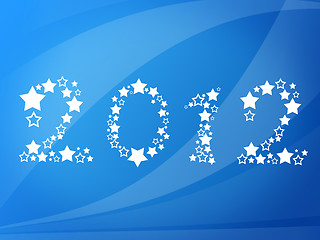 Image showing Happy new year 2012 message over blue background