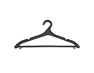 Image showing black clothes hanger