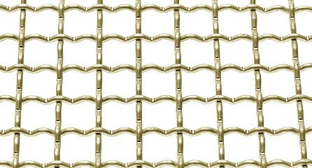 Image showing metallic net with white background