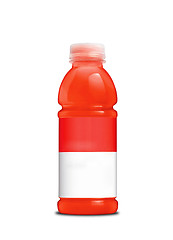 Image showing Carrot juice bottle on a white background