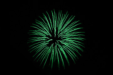 Image showing Green Fireworks