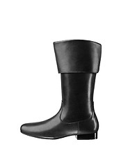 Image showing Black rubber boots isolated on white