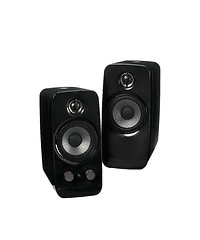 Image showing Black two speaker isolated on white background