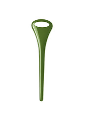 Image showing close up of green bottle opener on white