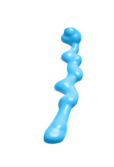 Image showing blue paint drips on white