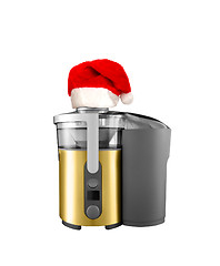 Image showing an electric Christmas blender on a white background