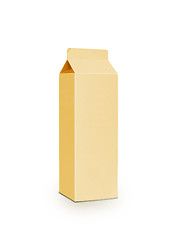 Image showing Yellow milk box per liter isolated on white