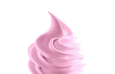 Image showing Soft ice cream on white background