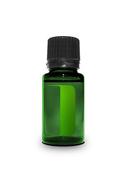 Image showing Single small bottle with drug isolated over white background
