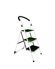 Image showing Aluminum step ladder isolated