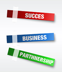 Image showing stickers of business