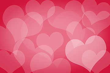 Image showing Valentine's day background with hearts