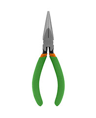 Image showing tool green pliers isolated on white