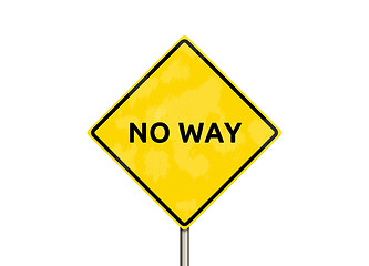 Image showing no way - sign