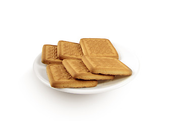 Image showing crackers on white plate