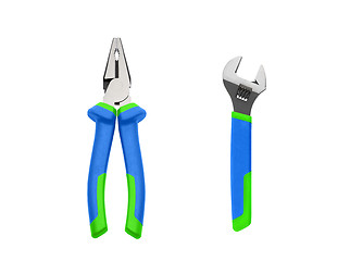 Image showing pliers with rubber isolated on white