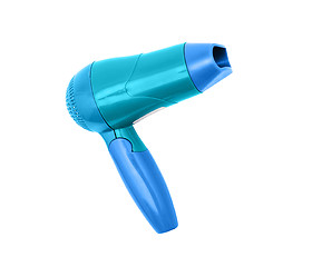 Image showing Blue hair dryer isolated