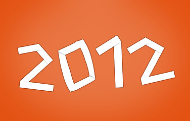 Image showing New 2012 year with orange background.