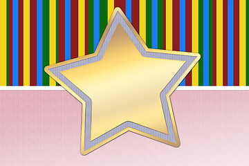 Image showing Gold Christmas star with interesting background