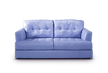 Image showing luxury purple leather sofa