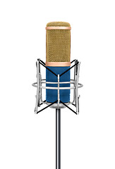 Image showing Professional Vintage microphone isolated