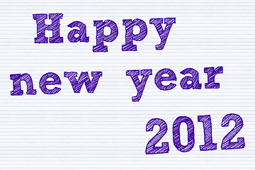 Image showing Happy New Year 2012 Text