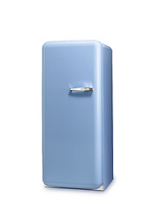 Image showing Blue a retro the fridge