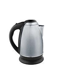 Image showing Stainless steel electric kettle isolated on white background