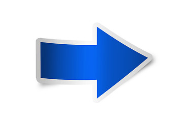 Image showing Right arrow icon blue, isolated