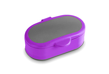 Image showing Purpule plastic case on white background