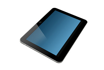 Image showing tablet pc with blue display