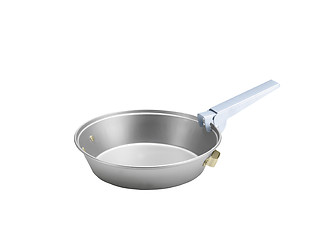 Image showing metallic frying pan on isolated