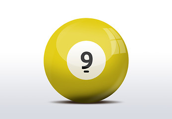 Image showing Number nine billiard ball