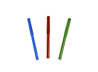 Image showing Colored markers isolated