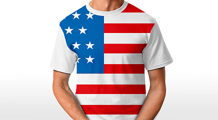Image showing American t-shirt isolated on white