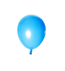 Image showing Single blue balloon isolated on white