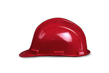 Image showing Red builder's helmet isolated