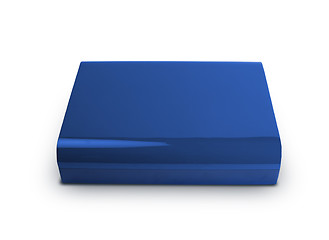 Image showing Blank blue box isolated