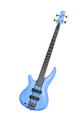 Image showing bass guitar with clipping path